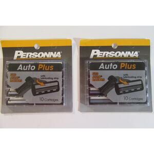 Personna Auto Plus Atra Razor Blades Pivoting Twin Blade Cartridges Lot Of 2